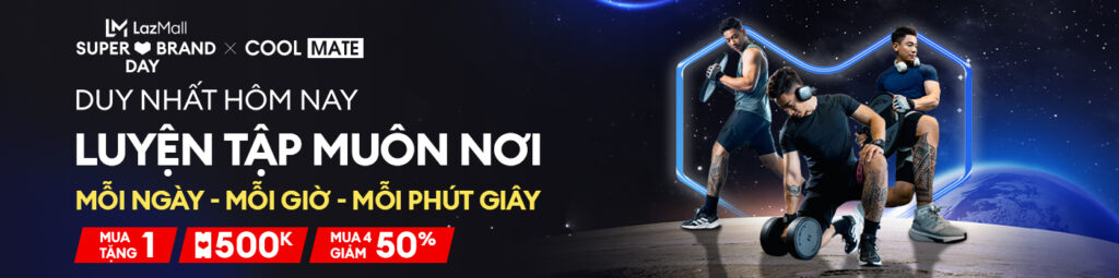 Sale 22-8｜Thời trang｜Coolmate｜Mua 3 giảm 40%／Mua 4 giảm 50%＋Voucher 500K cho đơn 1 triệu