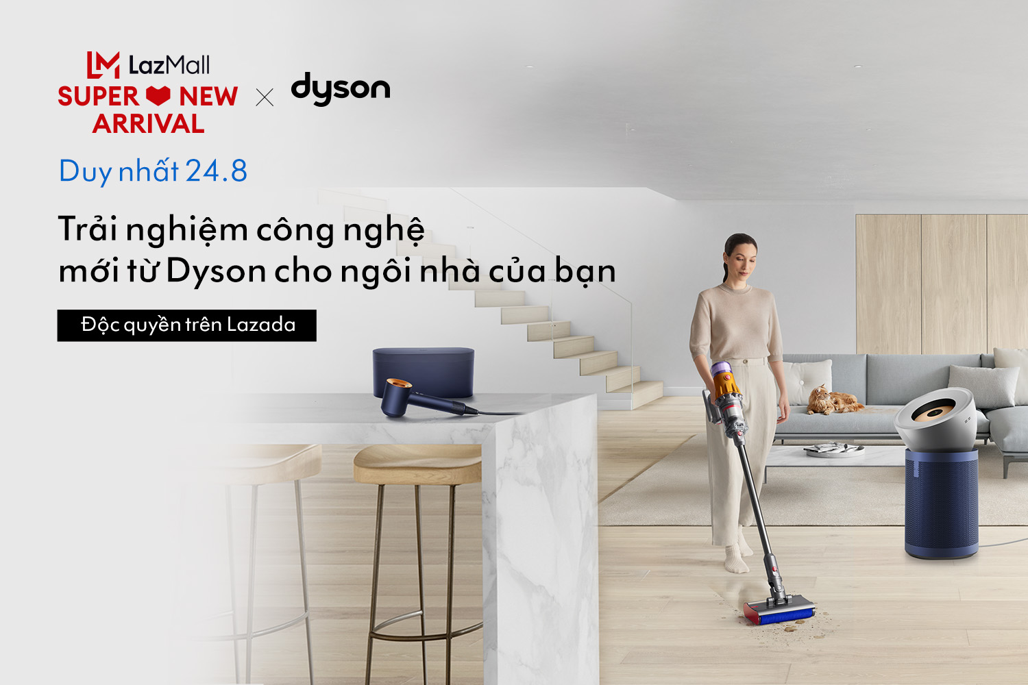Gia dụng｜0h00 Sale 24-8｜Dyson｜TRẢI NGHIỆM NGÔI NHÀ CÔNG NGHỆ