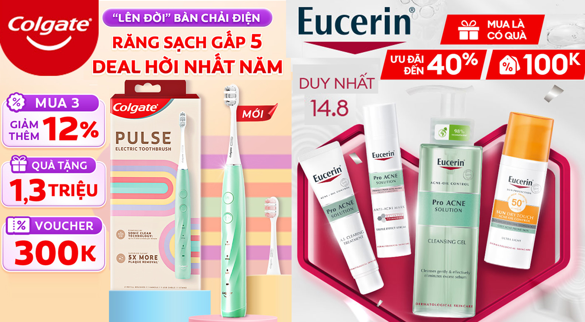 sale 14.8｜sức khỏe & làm đẹp｜ngày hội Colgate ＆ Eucerin