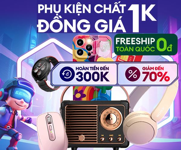 [ ĐIỆN TỬ -SALE 13.8 ] PHỤ KIỆN ĐỒNG GIÁ 1K