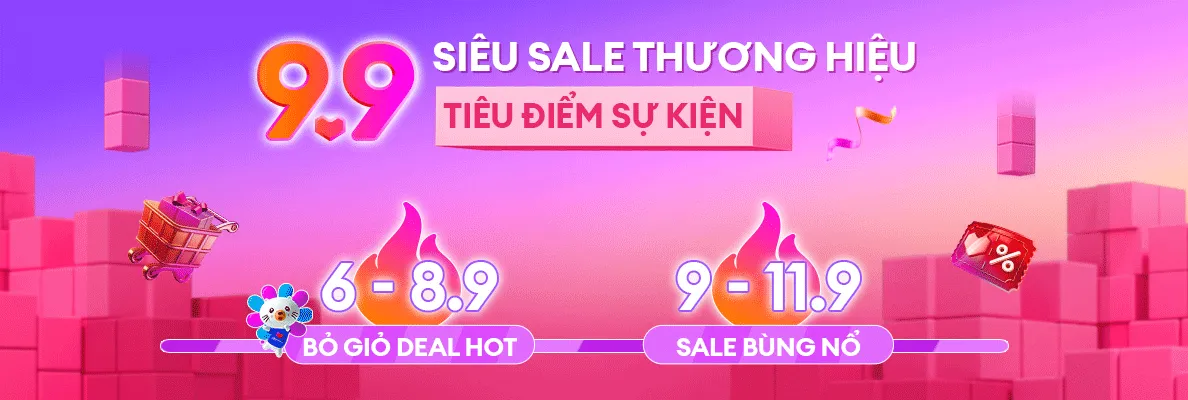 ngày 6-7-8 tháng 9 bỏ giỏ Tiệc Sale Thương Hiệu