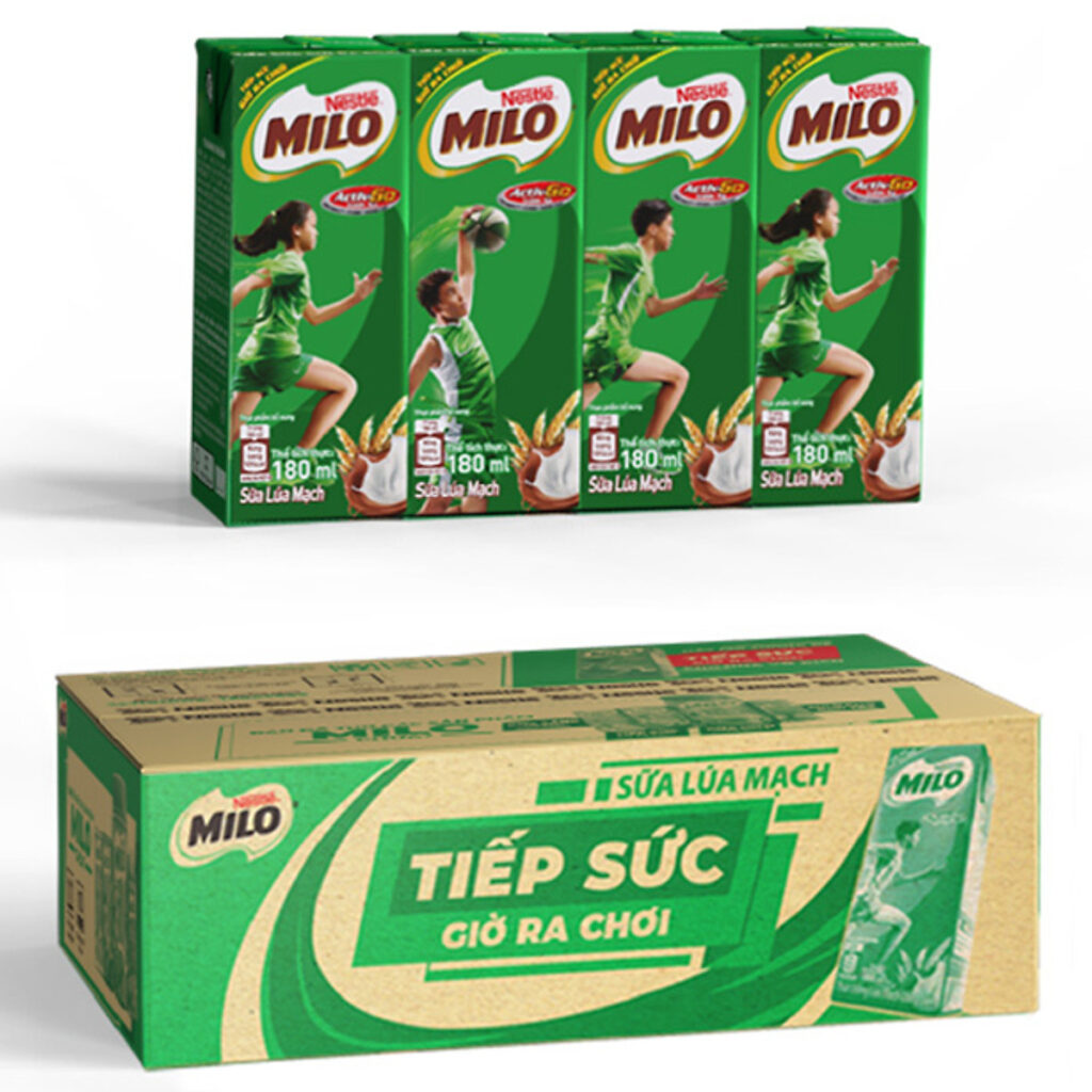 364K Thùng 48 hộp Milo Acti-Go Sữa Lúa Mạch 180ml uống