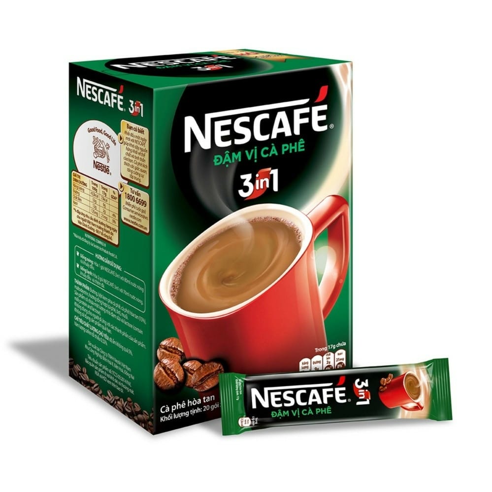 59K Cà phê sữa NesCafé 3in1 xanh 320g uống