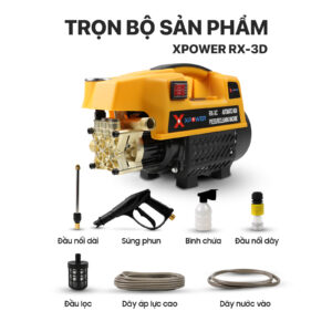 Máy rửa xe Xpower RX-3C 3800W - Máy rửa xe nhật bản Xpower - tặng kèm bình bọt tuyết